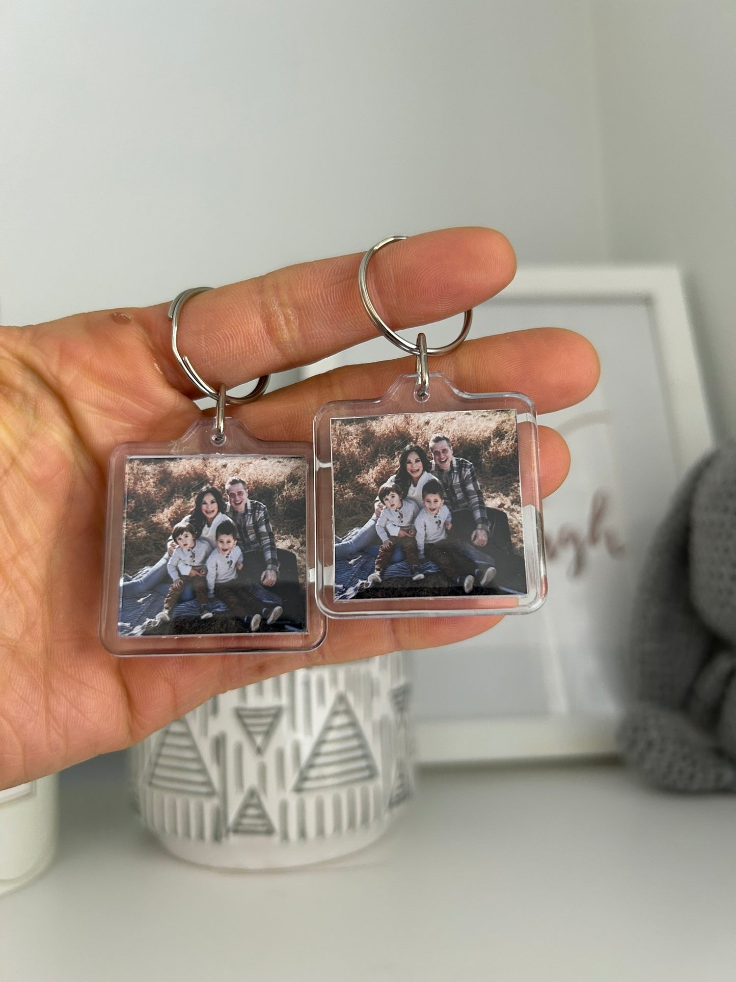 Customizable Photo & Name Keychain