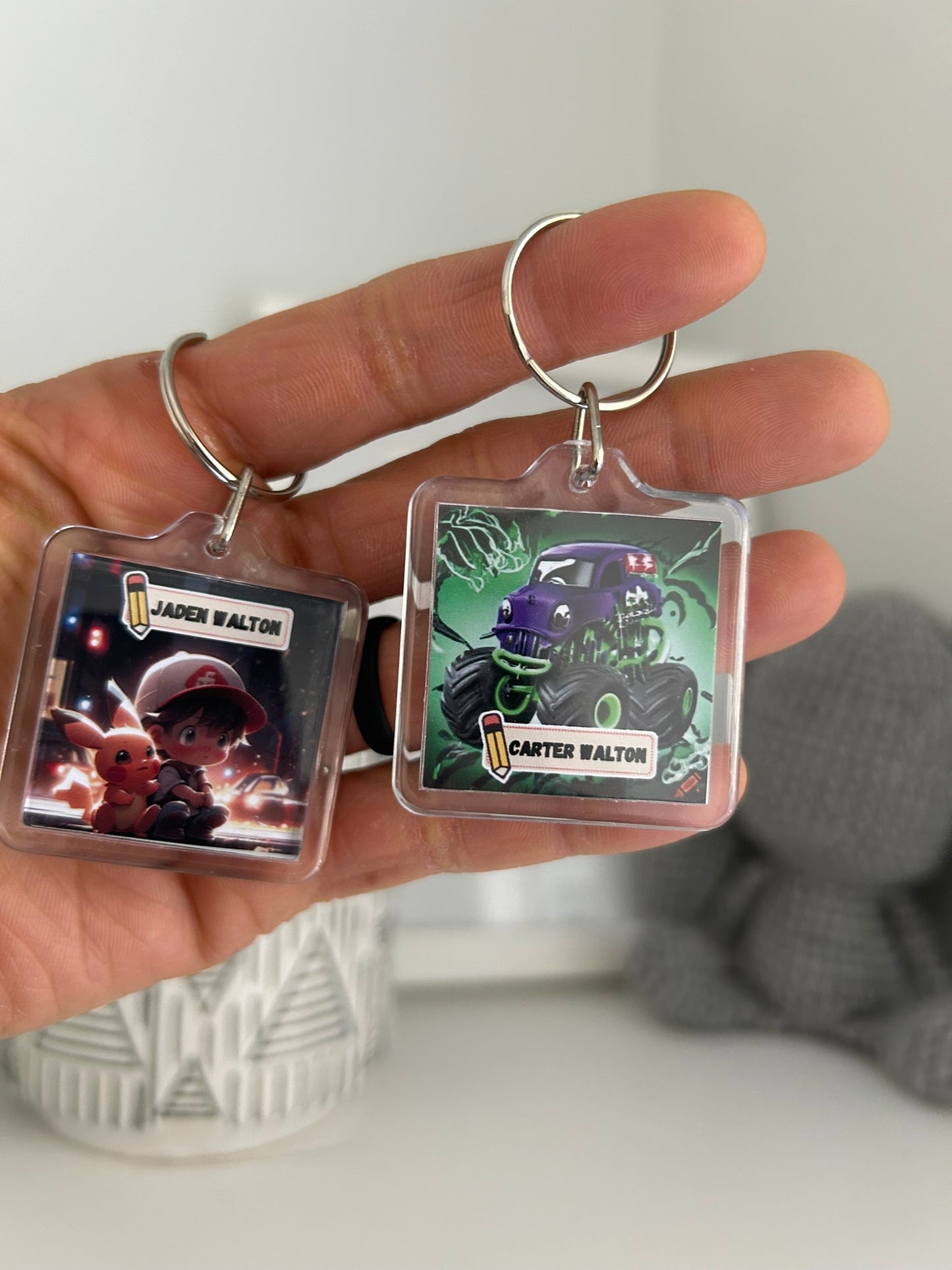Customizable Photo & Name Keychain
