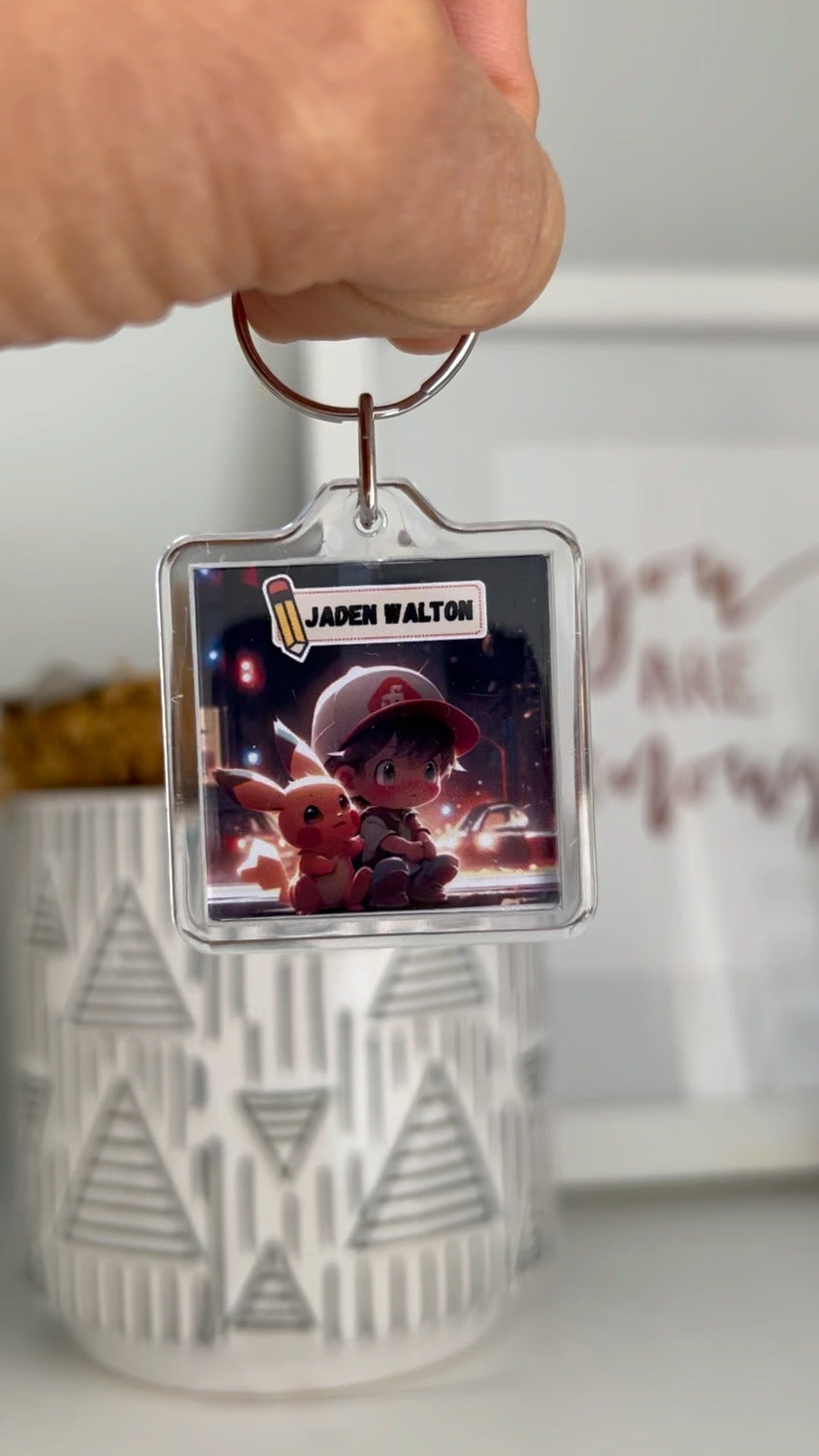 Customizable Photo & Name Keychain