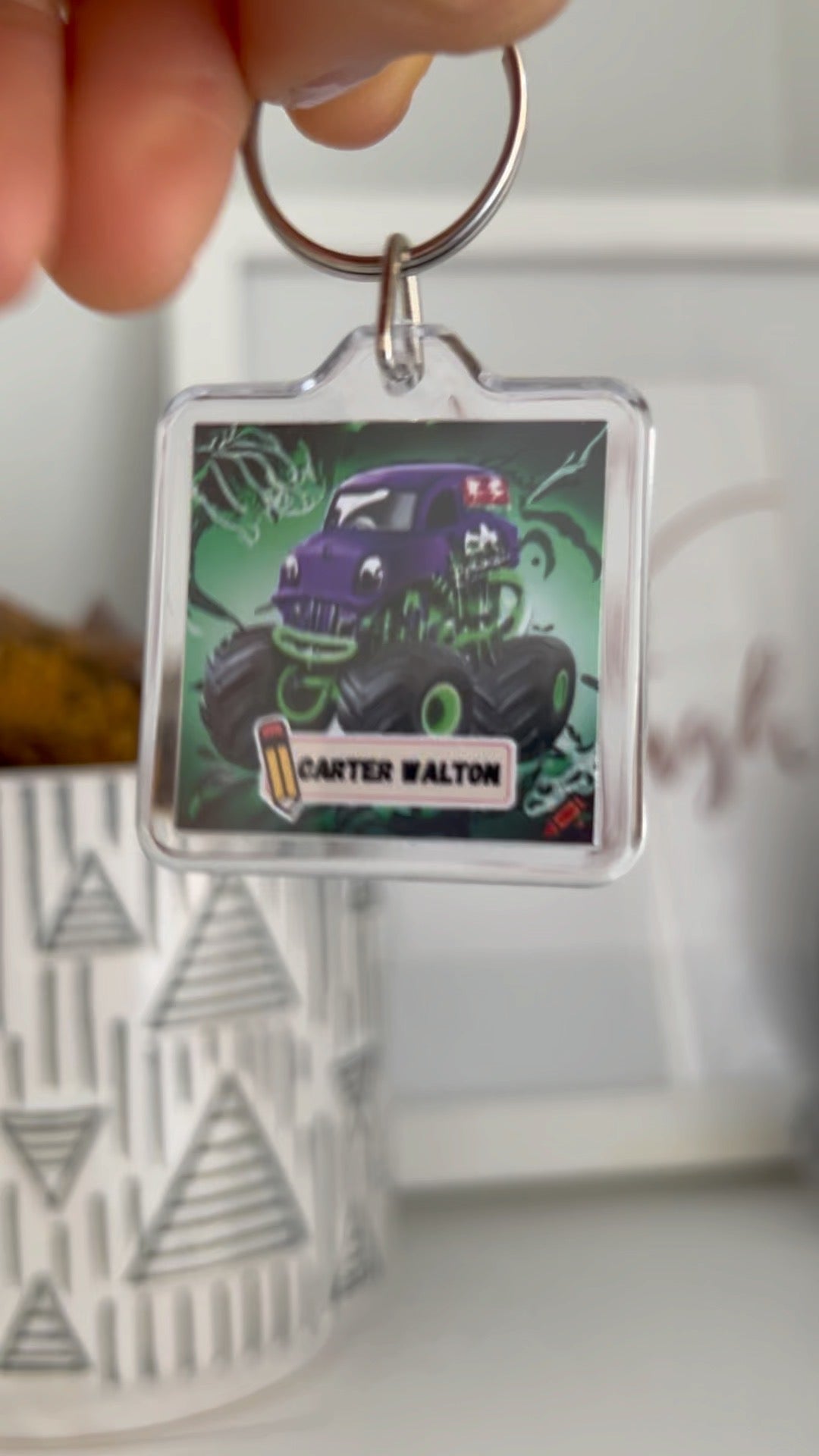 Customizable Photo & Name Keychain