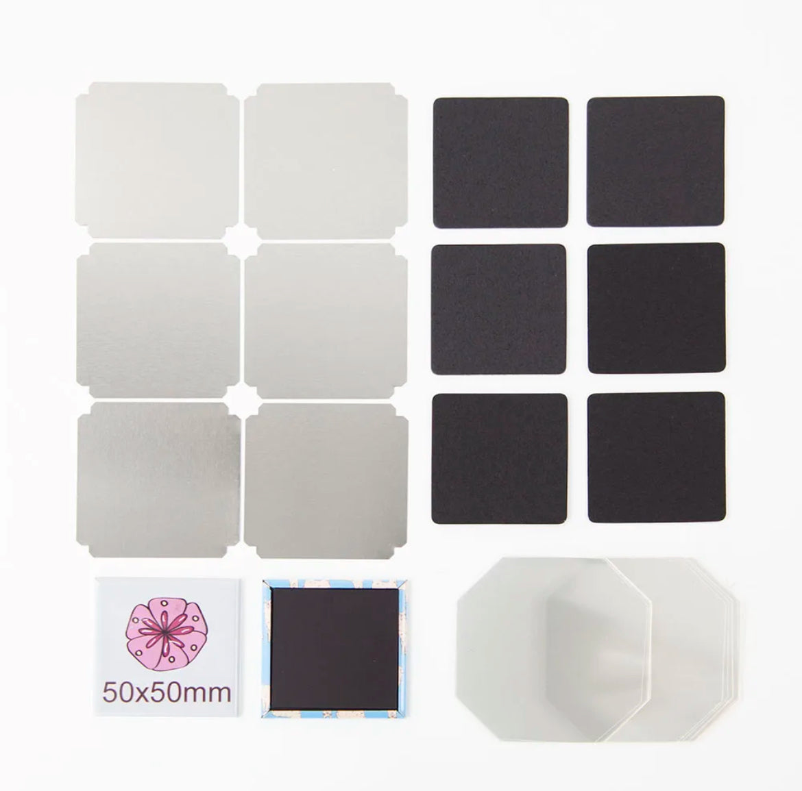 1000 Set of 50x50mm custom fridge magnet materials