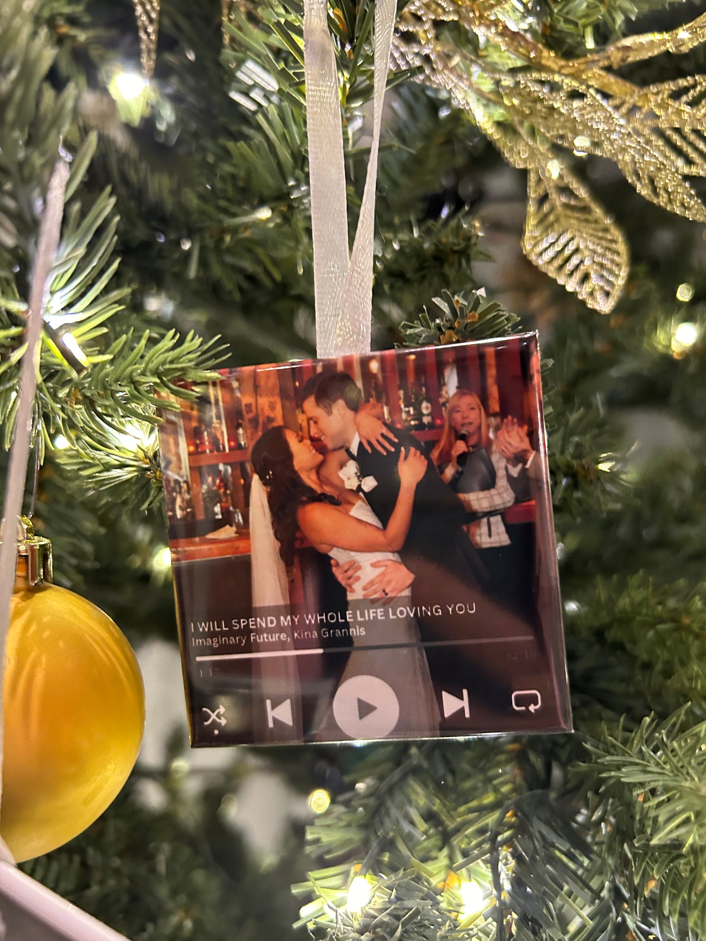 NFC Custom Photo Music Ornament