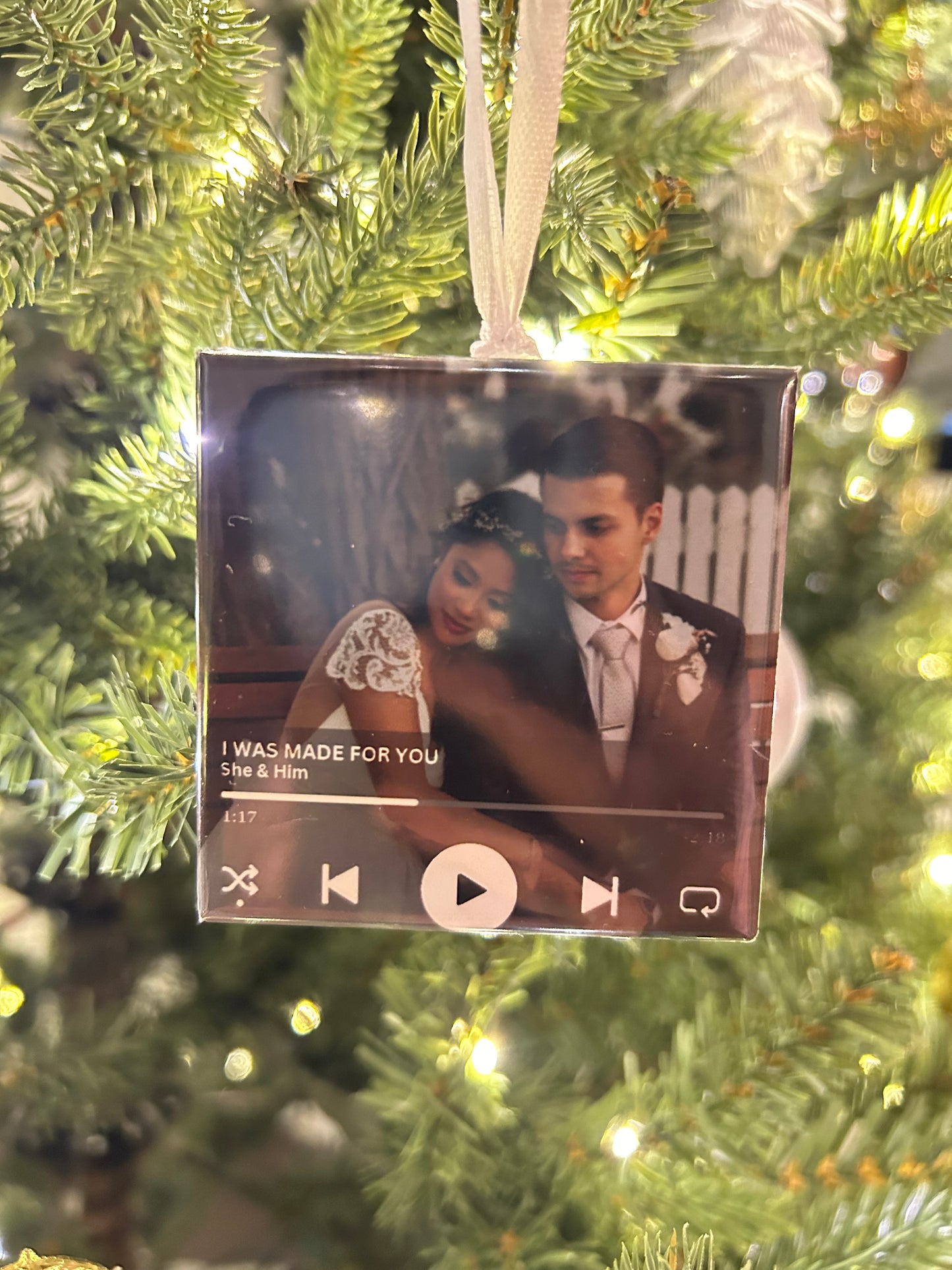 NFC Custom Photo Music Ornament